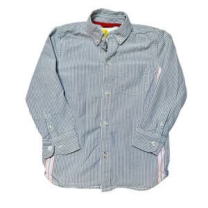 Mini Boden Chambray Stripe Button Up Shirt Size 6/7